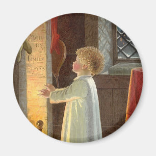 Imã Natais vintages, Aquecimento infantil pela Lareira