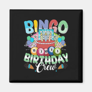 Imã Natais vintages do Bingo Birthday Crew Bingo Playe