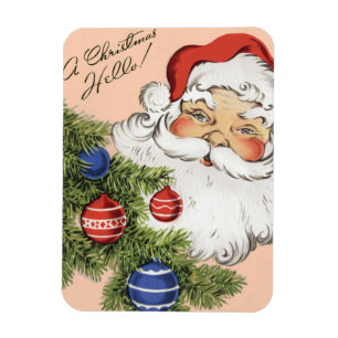 Ímã Natais vintages Olá! Papai Noel