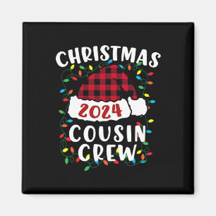 Imã Natal 2024 Cousin Crew Xmas Lights Santa Hat P