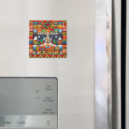 Imã Natal 2024 - Kente Pattern Magnet