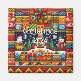 Imã Natal 2024 - Kente Pattern Magnet