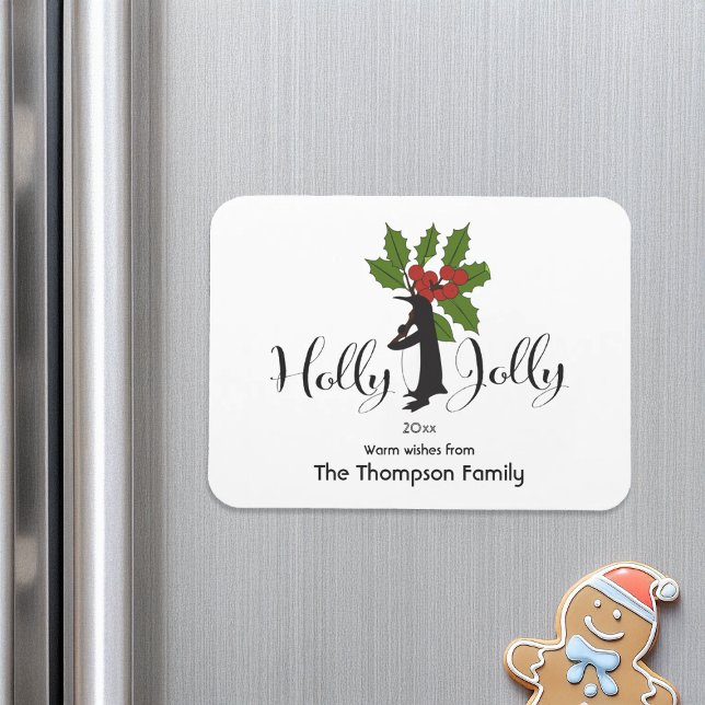 Ímã Natal Alegre Pinguim Divertido Presente de Natal (Criador carregado)