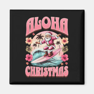 Imã Natal Aloha Papai Noel Surfando Mele Havaiano