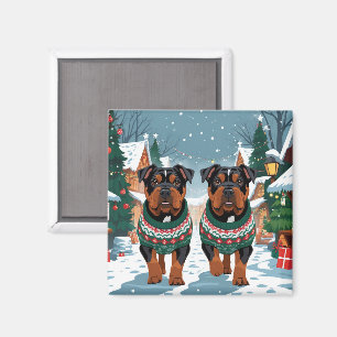 Imã Natal Americano Staffordshire Neve Férias