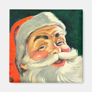 Imã Natal Antigo, Alegre Papai Noel Retro dos Anos 50
