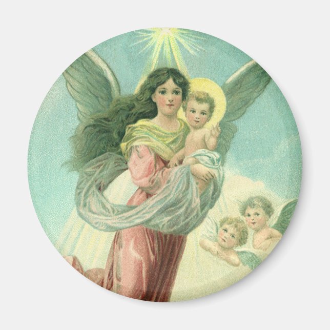 Imã Natal Antigo, Anjo Vitoriano com Menino Jesus (Frente)