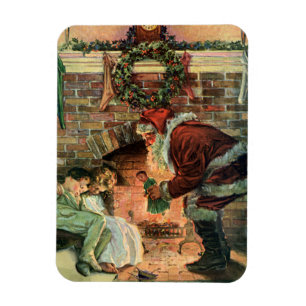 Ímã Natal Antigo, Crianças do Papai Noel Vitoriano