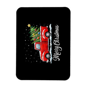 Ímã Natal Antigo Feliz Caminhão Vermelho Antigo Ch