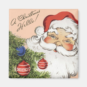 Imã Natal Antigo Olá! Alegre Papai Noel