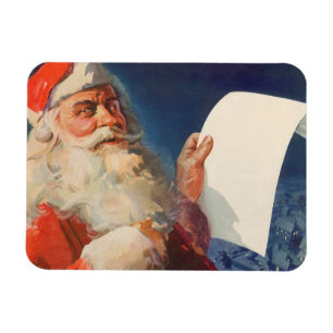 Ímã Natal Antigo, Papai Noel Lista de Meninos Maus e B