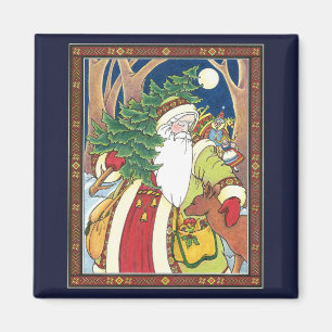 Imã Natal Antigo, Veado do Papai Noel na Floresta