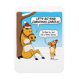 Ímã Natal bonito e engraçado para o pequeno cavalo