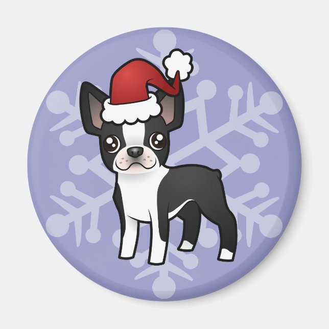 Imã Natal Boston Terrier (Frente)