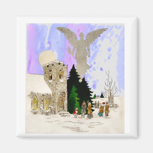 Imã Natal branco (Frente)