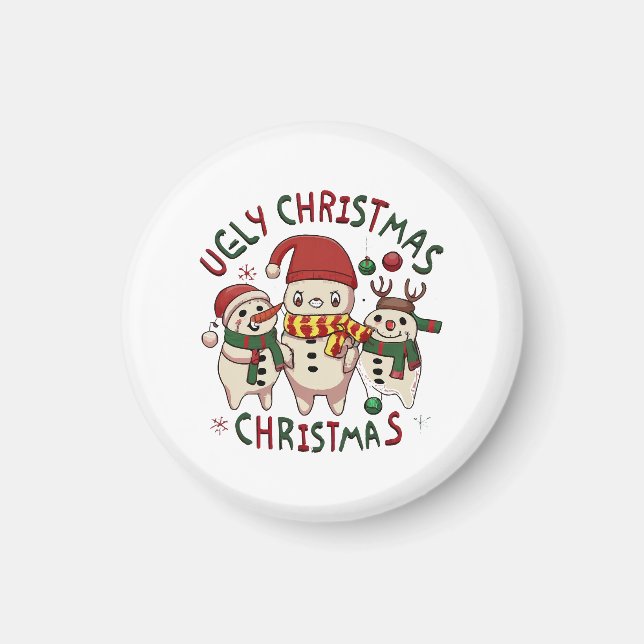 Imã Natal branco ;NATAL FEIO (Frente)
