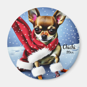 Imã Natal Chihuahua, Cachorro Papai noel