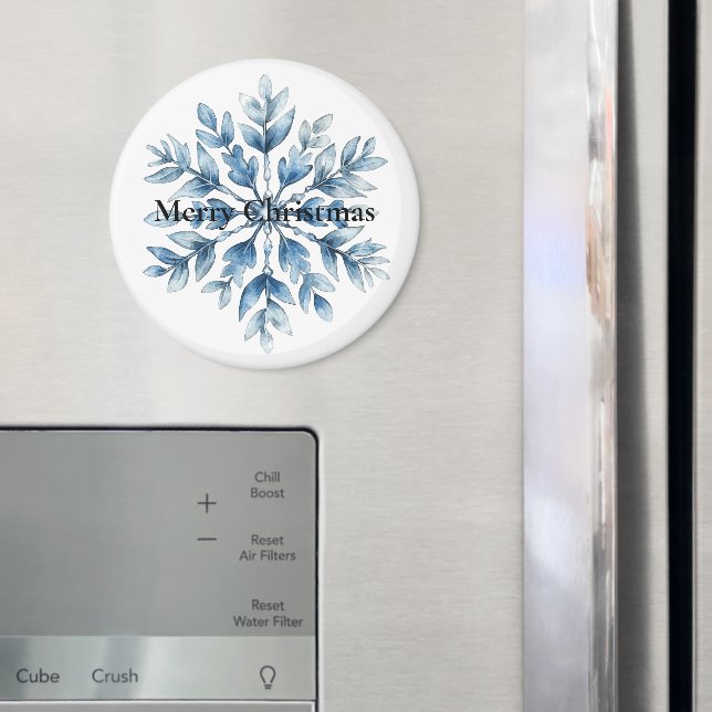Imã Natal com Floco de Neve Branco Azul (In Situ (Fridge))