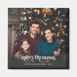 Imã Natal com Foto de Família Personalizada