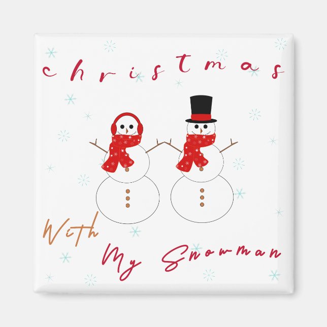 Imã Natal Com Meu Neve | Magneta de Natal (Frente)