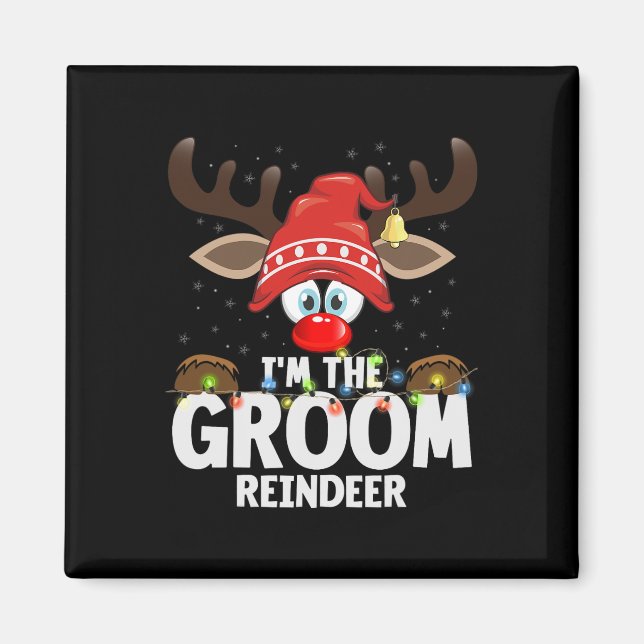 Imã Natal Combinando Eu Sou O Noivo Rena  (Frente)
