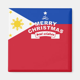 Imã Natal da bandeira filipina: Feliz Natal e Melhor