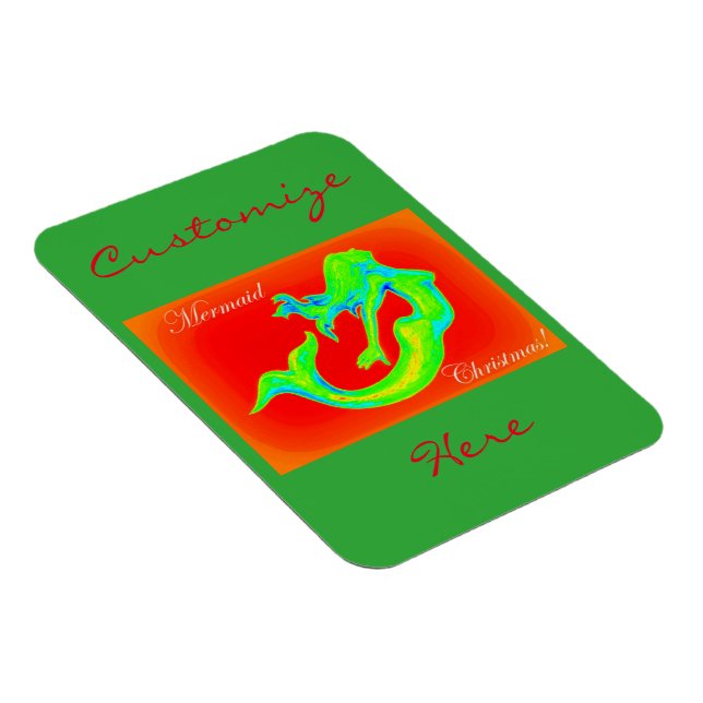 Ímã Natal da sereia feliz (Lado Direito)