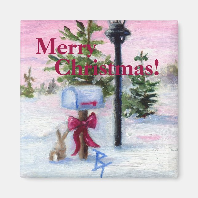 Imã Natal da Terra das Maravilhas do inverno! Íman (Frente)