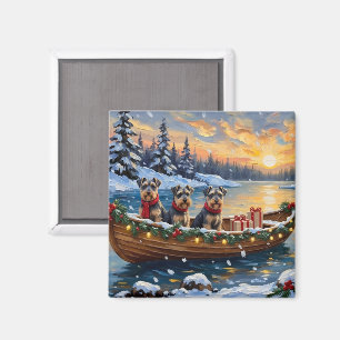 Imã Natal de barco de Schnauzer