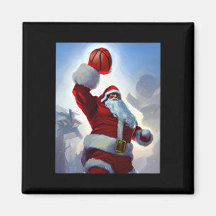 Imã Natal de basquete Papai Noel Dunking para Homens