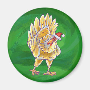Imã Natal De Frango Em Verde