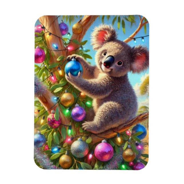 Ímã Natal de Koala Australiano (Vertical)