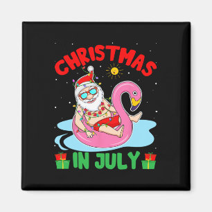 Imã Natal de Verão em Julho - Papai Noel Tropical Surf