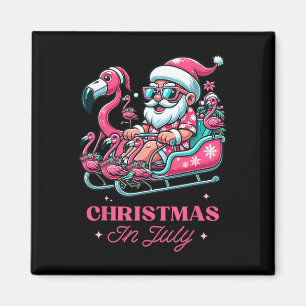 Imã Natal Divertido de Julho no Verão Papai Noel Flami
