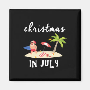 Imã Natal Divertido Em Julho Com Presente Do Papai Noe