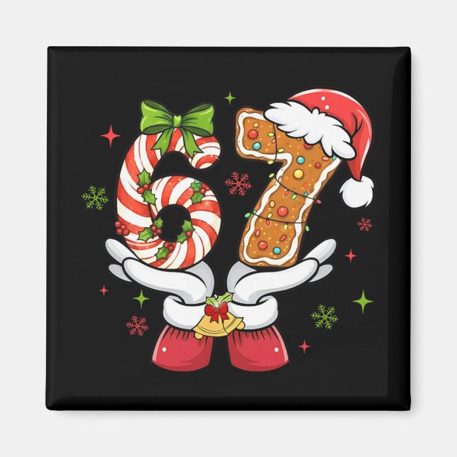 Imã Natal Divertido Seis Sete 6 7 Meme Geração Alpha G (Frente)