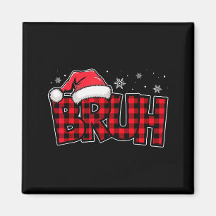 Imã Natal Divertido Xadrez Vermelho Adolescentes Menin