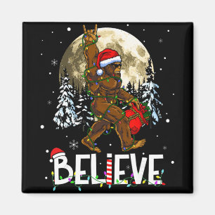 Imã Natal Divertido Xmas Pé Grande Acredite Sasquatch