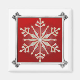 Imã Natal do design do floco de neve