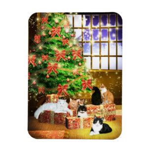 Ímã Natal do gato do gatinho
