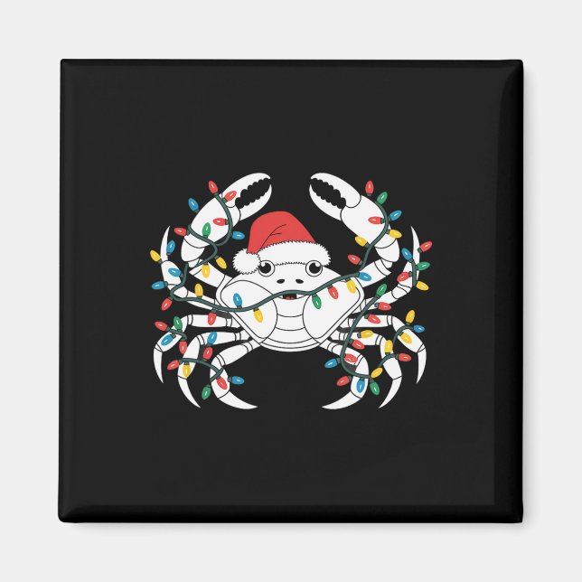 Imã Natal do King Crab Santa Hat (Frente)