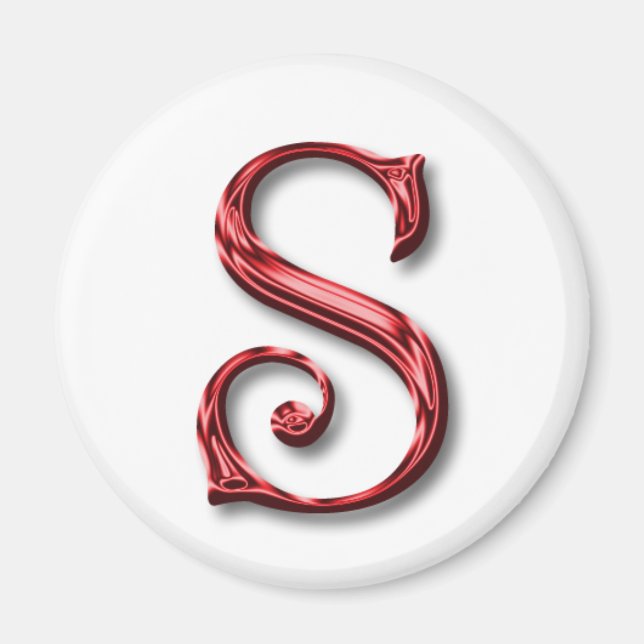 Imã Natal do Natal Monograma Férias Iniciais (Frente)