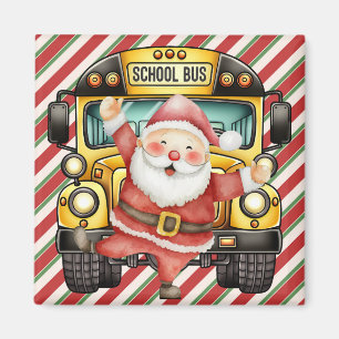 Imã Natal do ônibus escolar para o motorista
