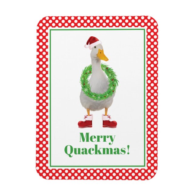 Ímã Natal do Quackmas feliz (Vertical)