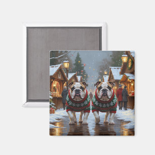 Imã Natal dos Bulldogs Neve Feriado