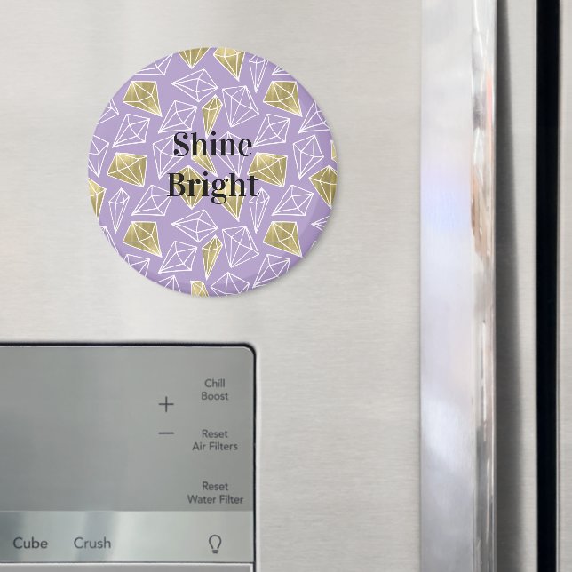 Imã Natal dos Dourados Diamantes da Lavanda (In Situ (Fridge))