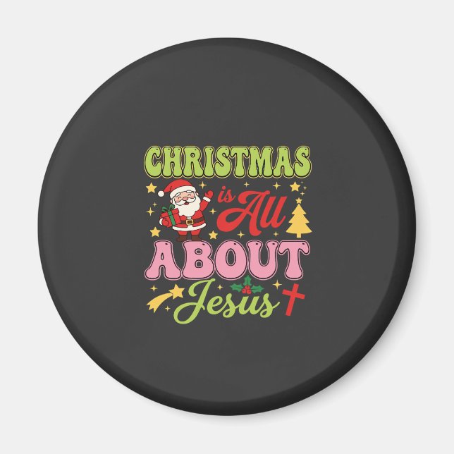 Imã Natal é Tudo Sobre Jesus Retro (Frente)