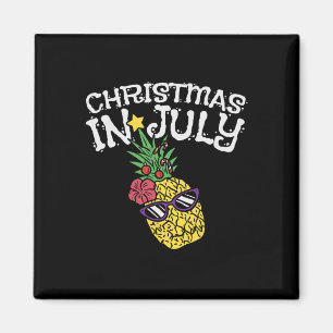 Imã Natal Em Julho Abacaxi Divertido Verão Tropical
