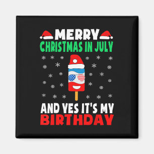 Imã Natal Em Julho Camisa De Aniversário Picolé No Pap
