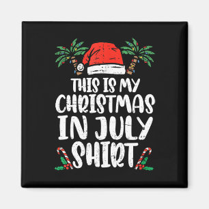 Imã Natal Em Julho Camisa Santa Hat Summer Beach Vac